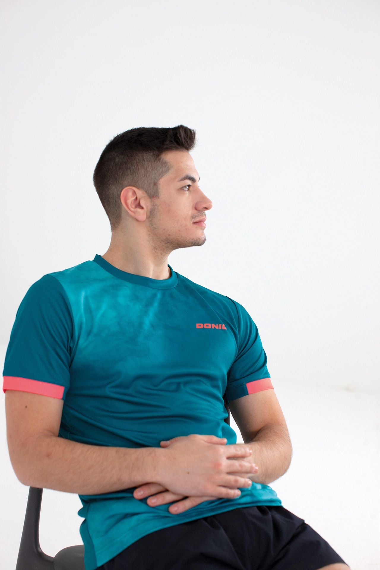 Donic t-shirt Axtion green/light blue/orange