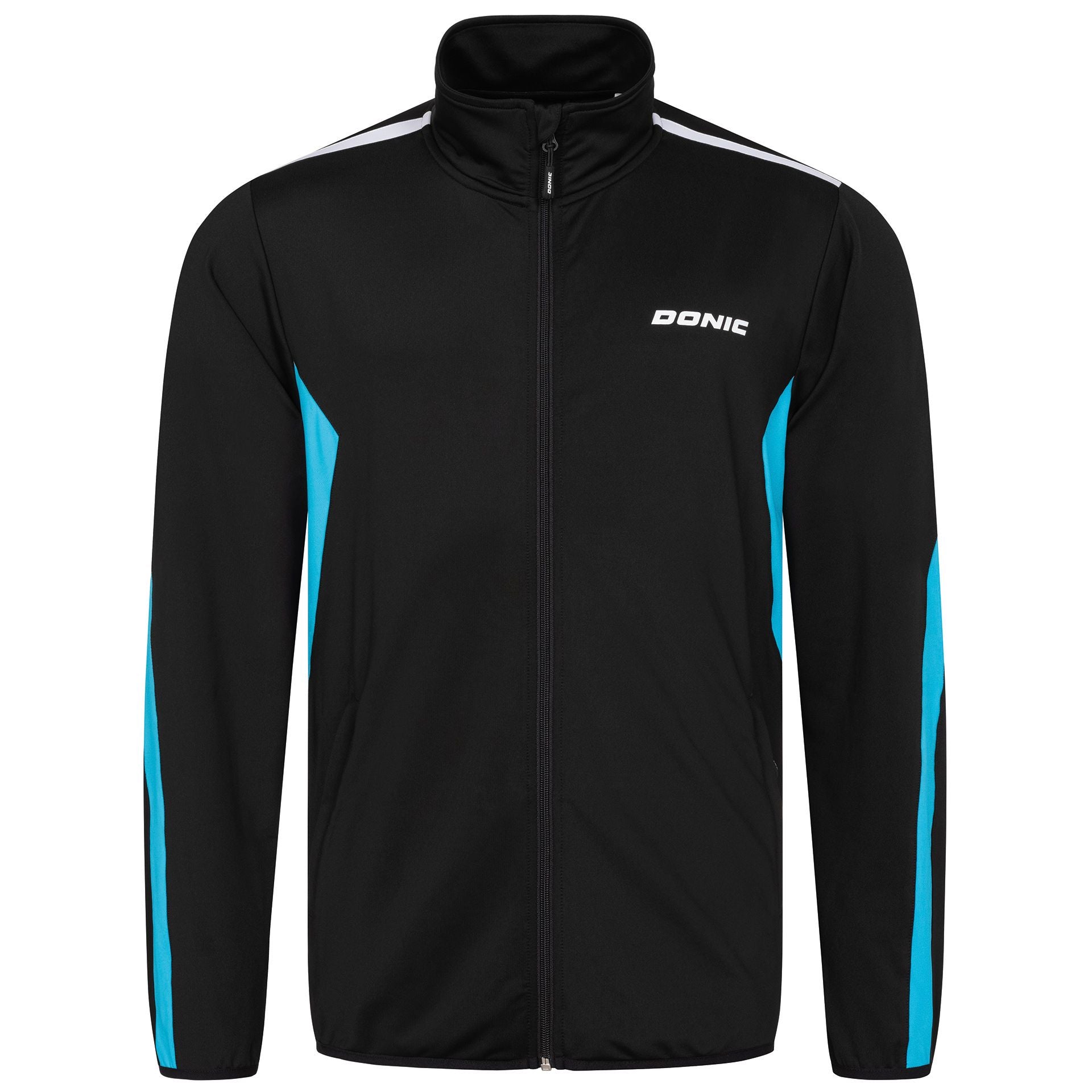 Donic Tracksuitjacket Averis black/light blue/white