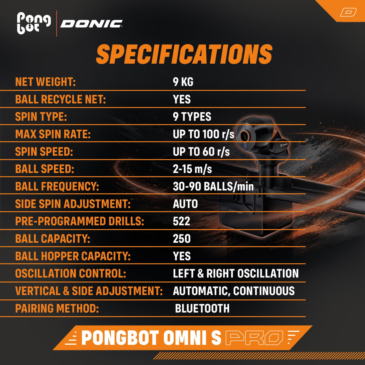 DONIC PONGBOT OMNI S PRO