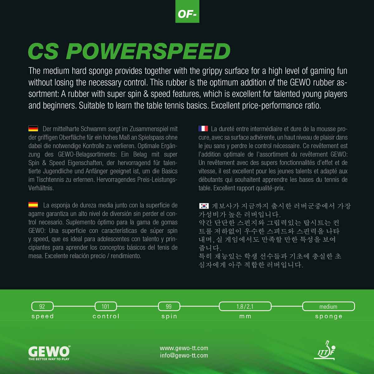 Gewo CS Powerspeed